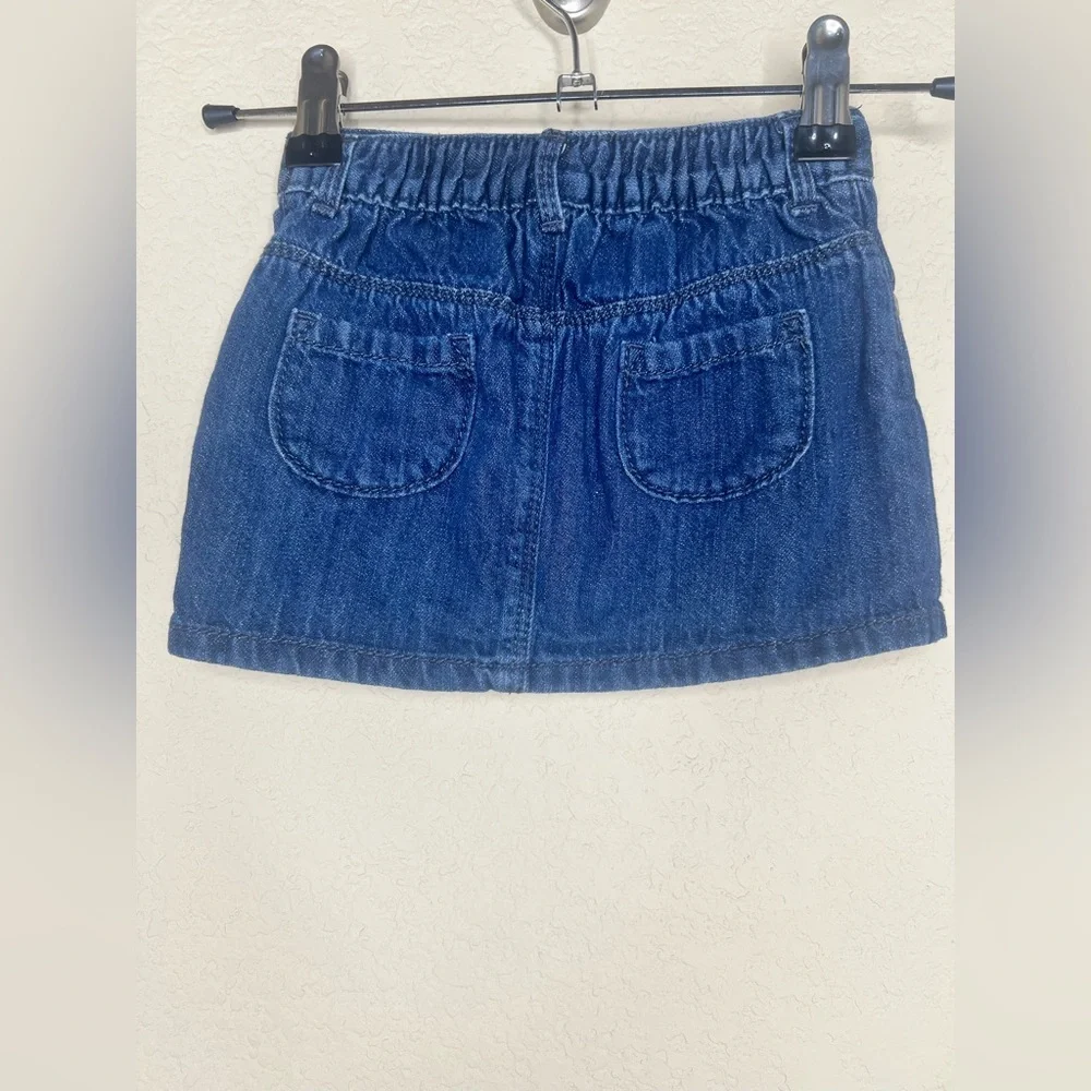 Gymboree 2014 Valentines Puppy Love Denim Hearts Skirt Size 18-24 months